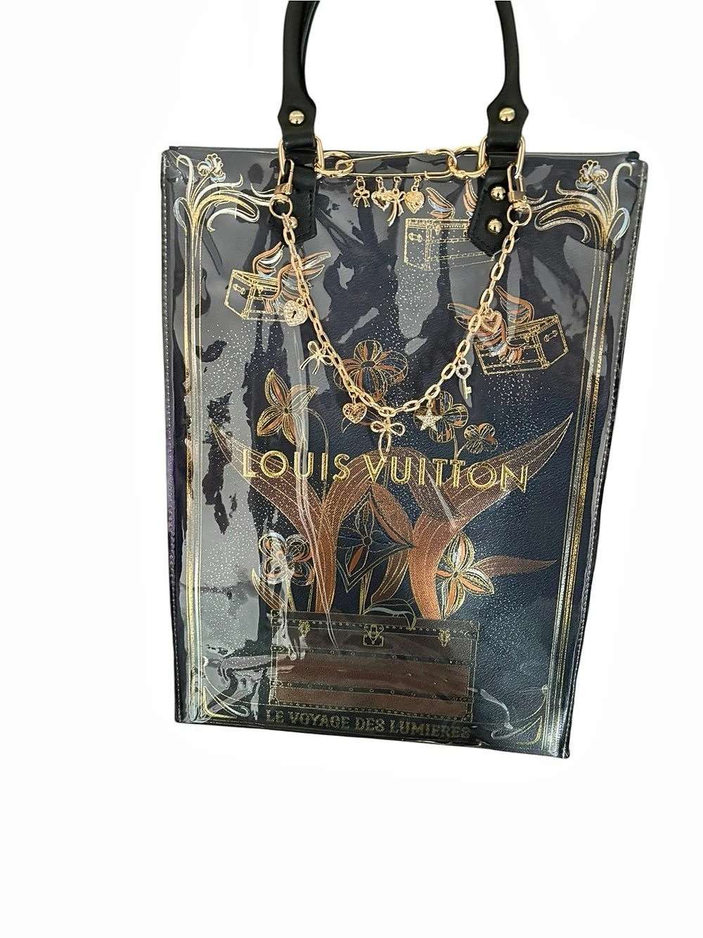 Louis Vuitton navy & gold Le voyage Des Lumières tote/bag
